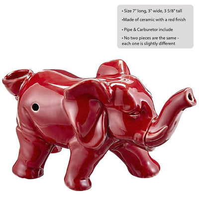 elephant novelty  pipe - red color - Headshop.com