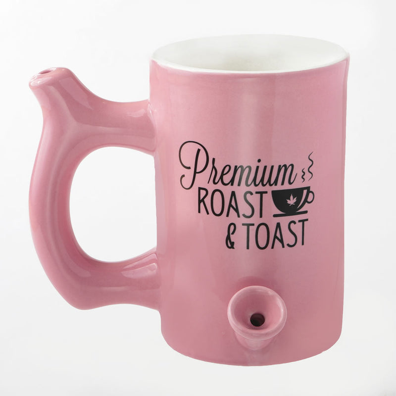 Pink roast & Toast mug with black logo - Headshop.com