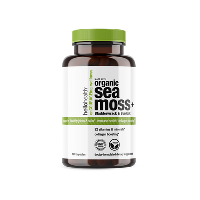 Organic Irish Sea Moss Capsules with Burdock Root & Bladderwrack - Headshop.com