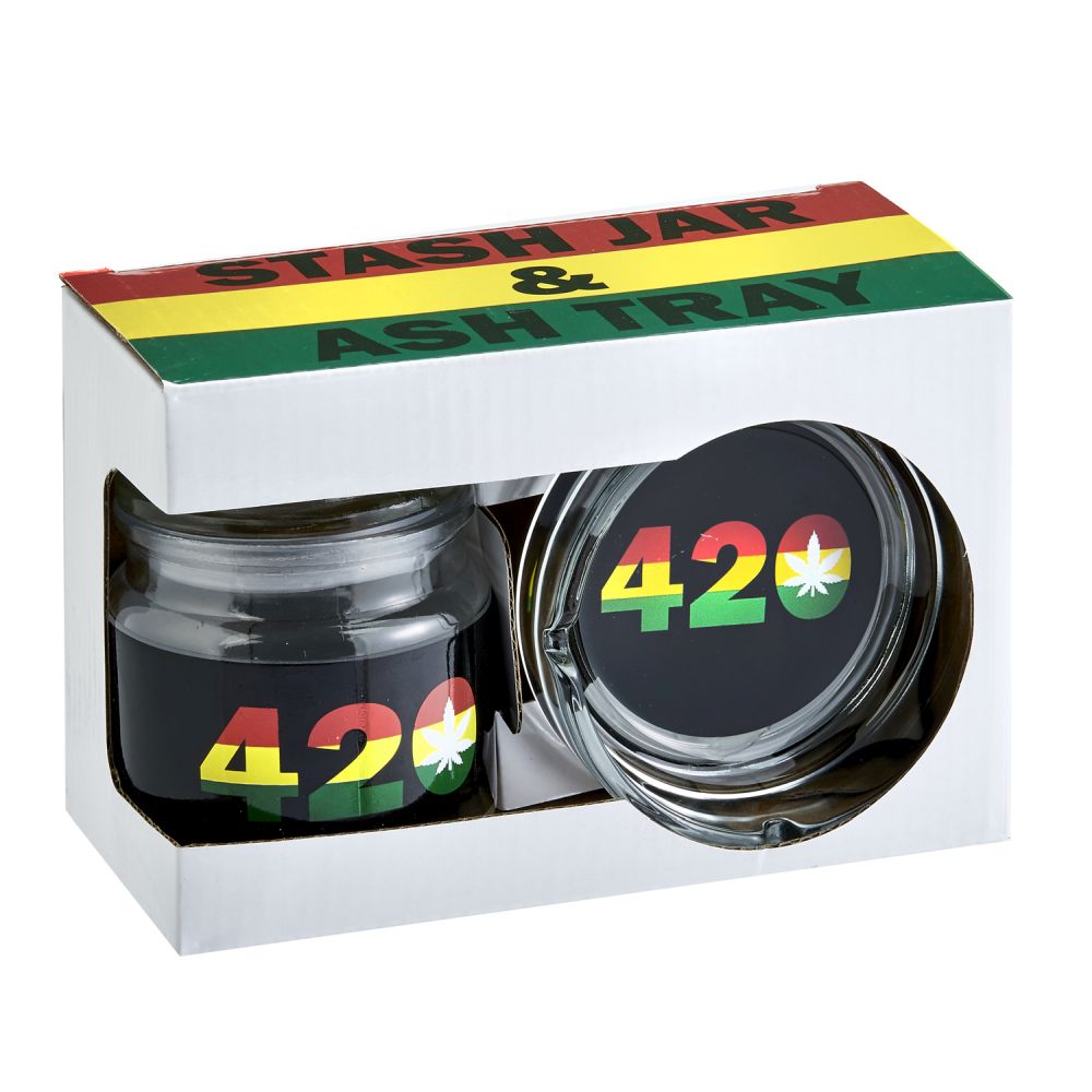 Ashtray set with Stash jar - 420 DESIGN - Headshop.com