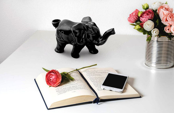 Elephant Novelty Pipe - Black Color - Headshop.com