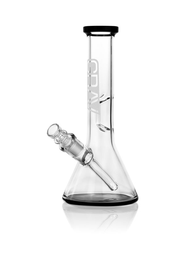 GRAV® Small, Black Accent Beaker Base Water Pipe - Headshop.com