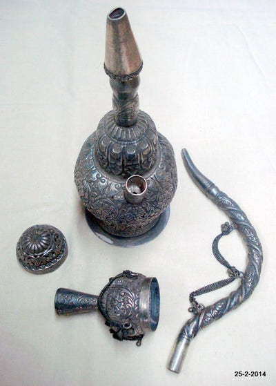 vintage antique collectible old silver hookah Tobacco smoking pipe - Headshop.com